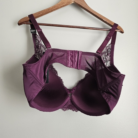 Torrid Curve Push Up Plunge Womens Purple Lace Full Coverage Underwire Crossback - Picture 5 of 8